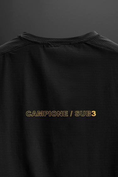 T-SHIRT D'ENTRAÎNEMENT IMPRIMÉ - Noir de Zara - Image 8
