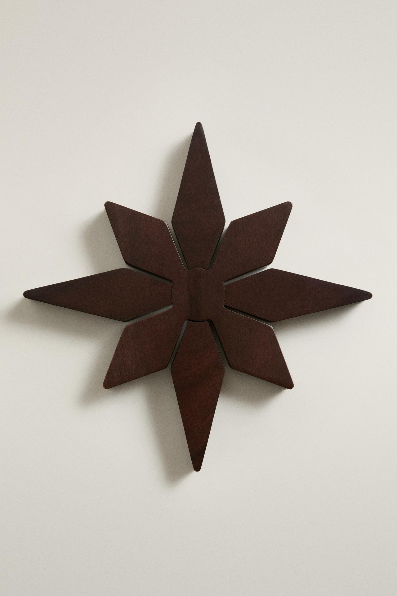 CHRISTMAS WOODEN STAR TRIVET