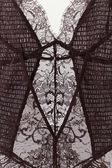 BODY BIMATIÈRE EN DENTELLE - Grenat de Zara - Image 10