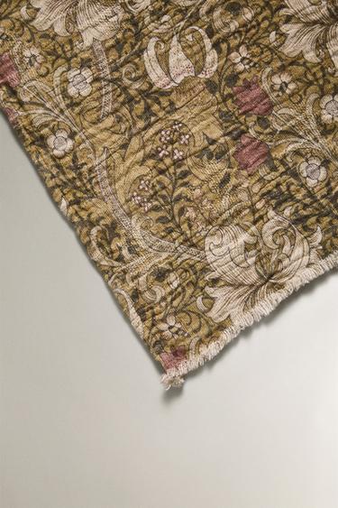 MORRIS & CO. LINEN THROW - Mustard by Zara - Image 1