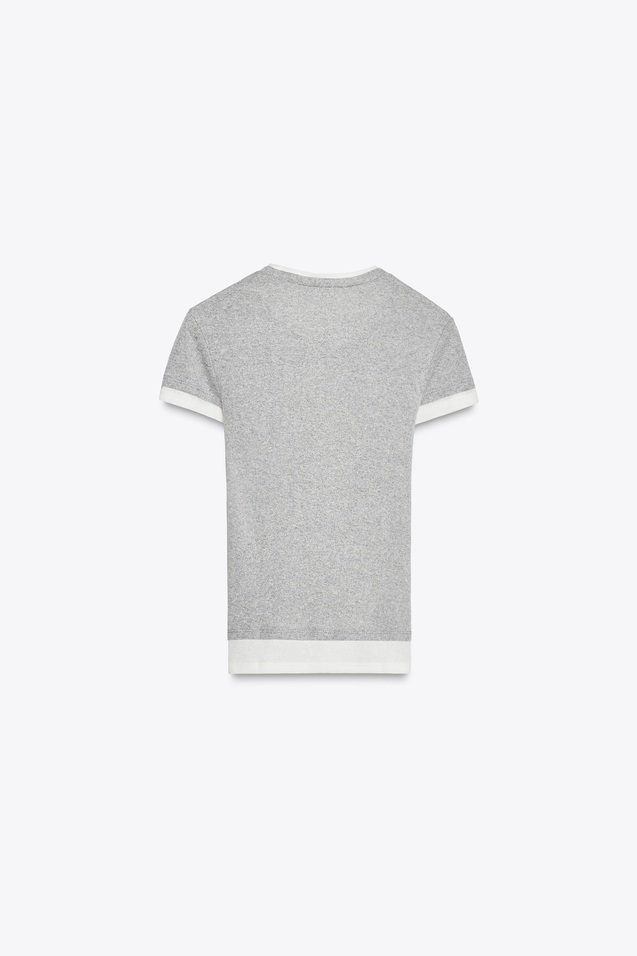 【ZARA】ダブルレイヤードデザインＴシャツ 5644/318/803 ZARA】ダブルレイヤードデザインTシャツ 5644/318/803 (ZARA/T