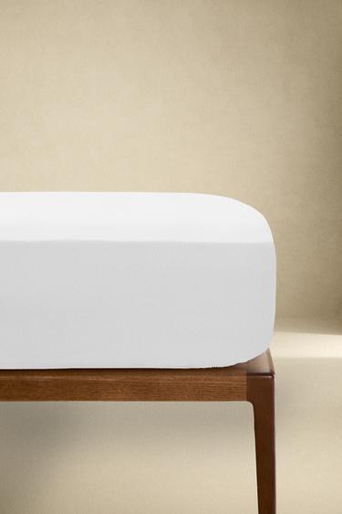 SÁBANA BAJERA ALGODÓN PERCAL | 40 CM ALTO (300 HILOS) - Blanco de Zara - Imagen 0