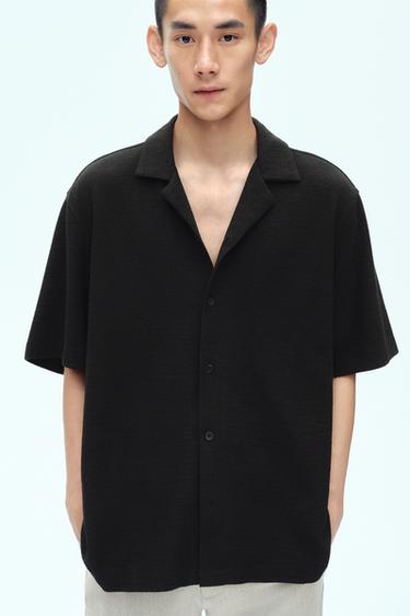 TEXTURED SHIRT - Black by Zara