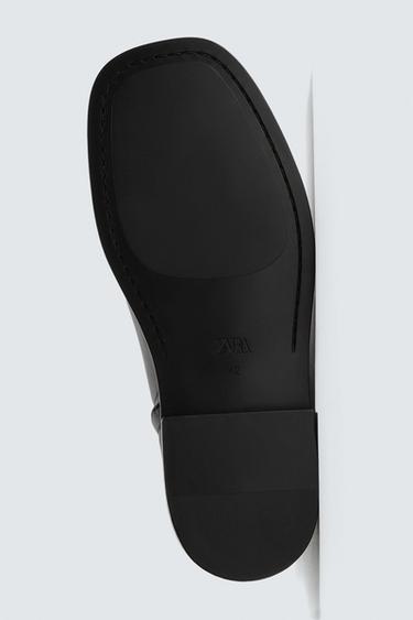 LEATHER BOOTS - Black by Zara - Image 6