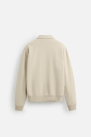 SWEAT POLO À ZIP - Beige de Zara - Image 6