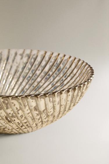 SHINY GLASS CHRISTMAS BOWL - Silver by Zara - Image 2