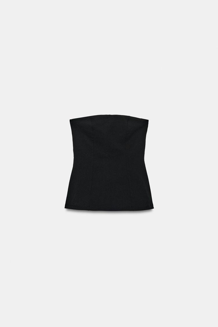 STRETCH BANDEAU TOP WITH VENTS