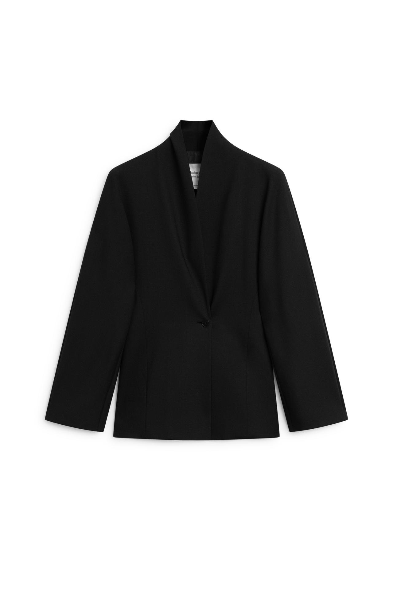 100% wool stand collar blazer - LIMITED EDITION — Black