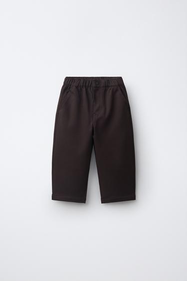PLAIN COMFORT TROUSERS - Brown by Zara