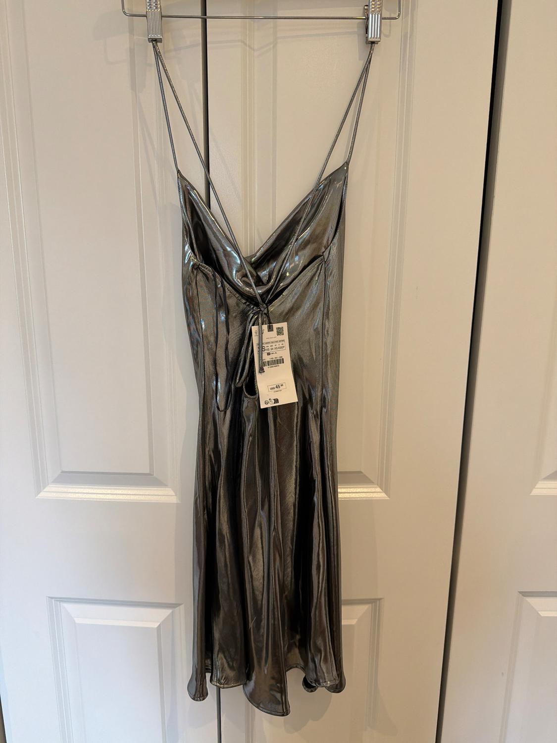 METALLIC SLIP DRESS - Image 2