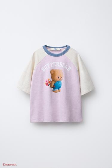 BUTTERBEAR © 래글런 슬리브 티셔츠 - Zara의 로즈핑크 - 이미지 0