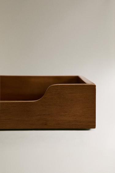 PORTE-SERVIETTES BOIS ET ROTIN - Marron de Zara - Image 3