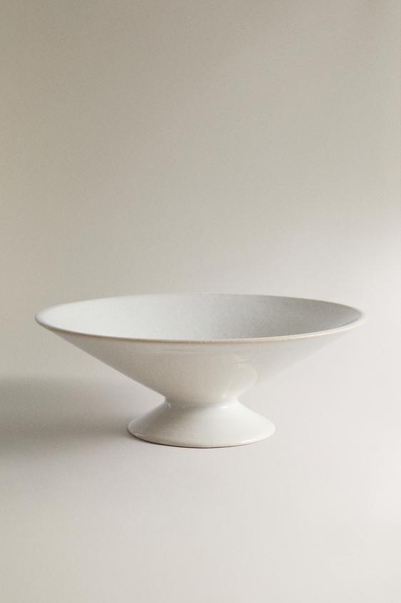 Zara DECORATIVE WHITE CERAMIC BOWL - 裸色 / 斑紋 - 圖片 0