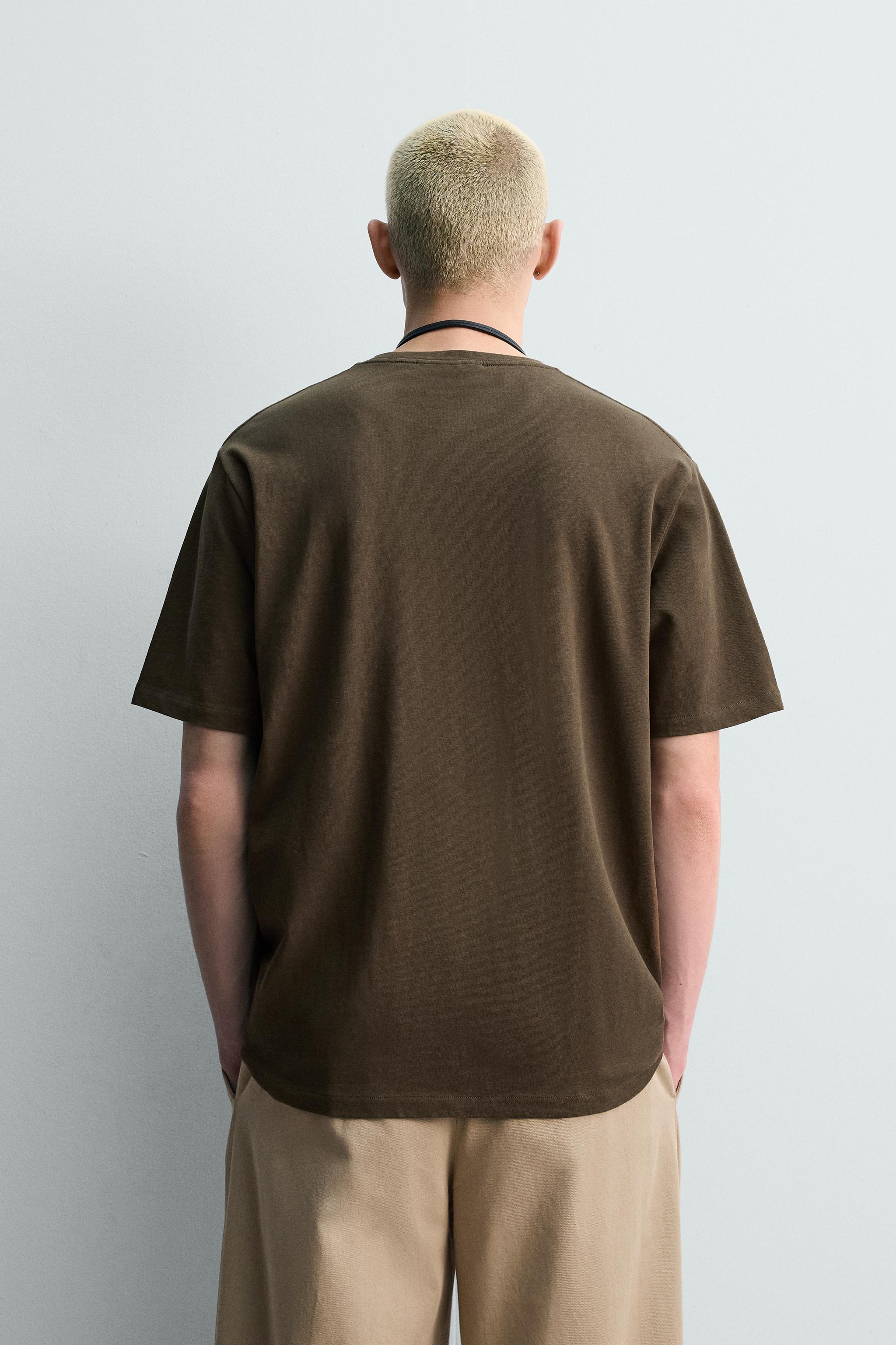 REGULAR FIT COTTON BLEND T-SHIRT