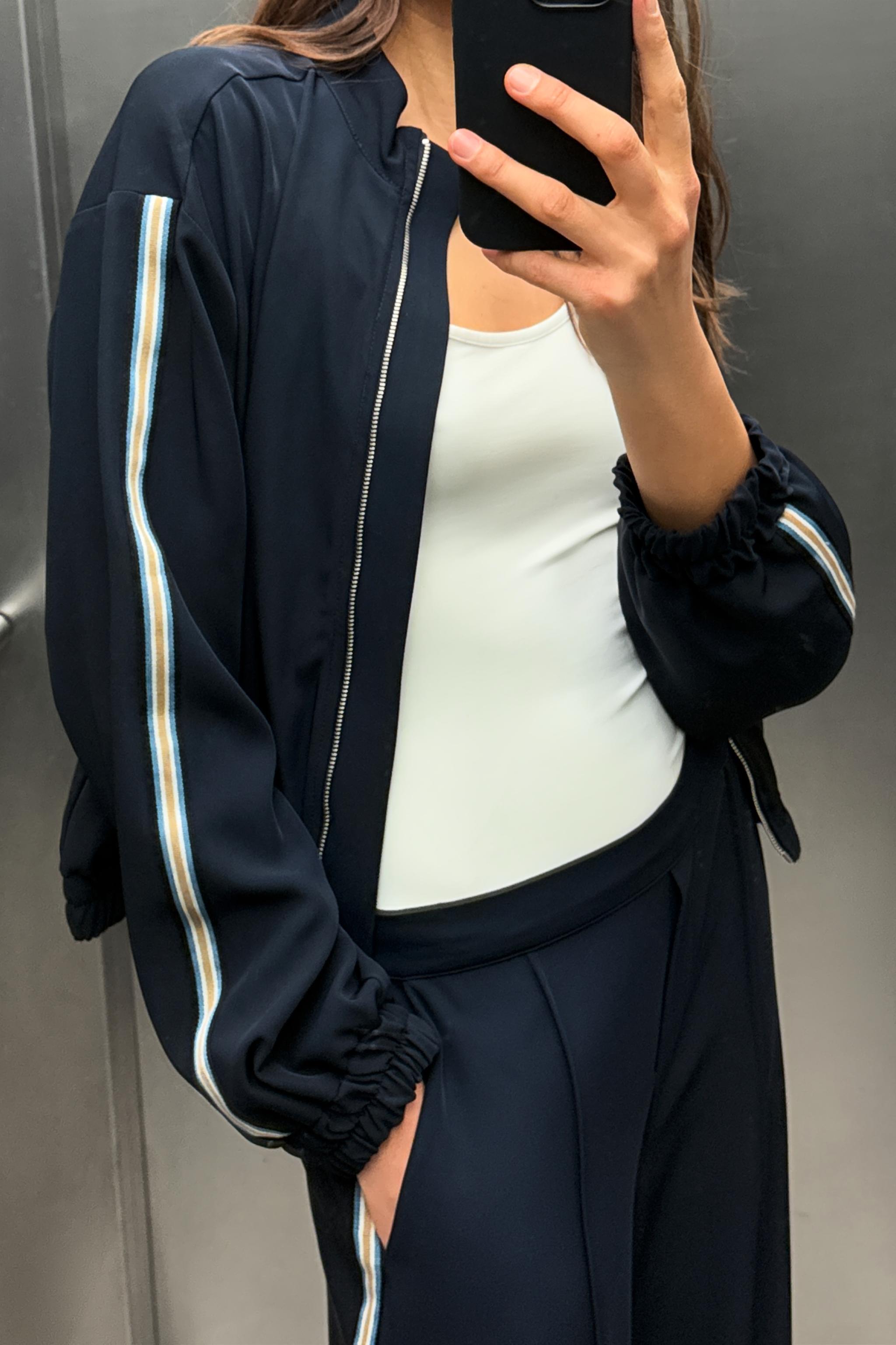 ★ZARA★ JACKET WITH SIDE STRIPE JACKET WITH SIDE STRIPES - Navy blue | ZARA United States