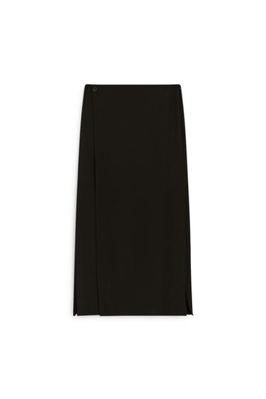 Flowing wrap midi skirt - LIMITED EDITION — Black 2