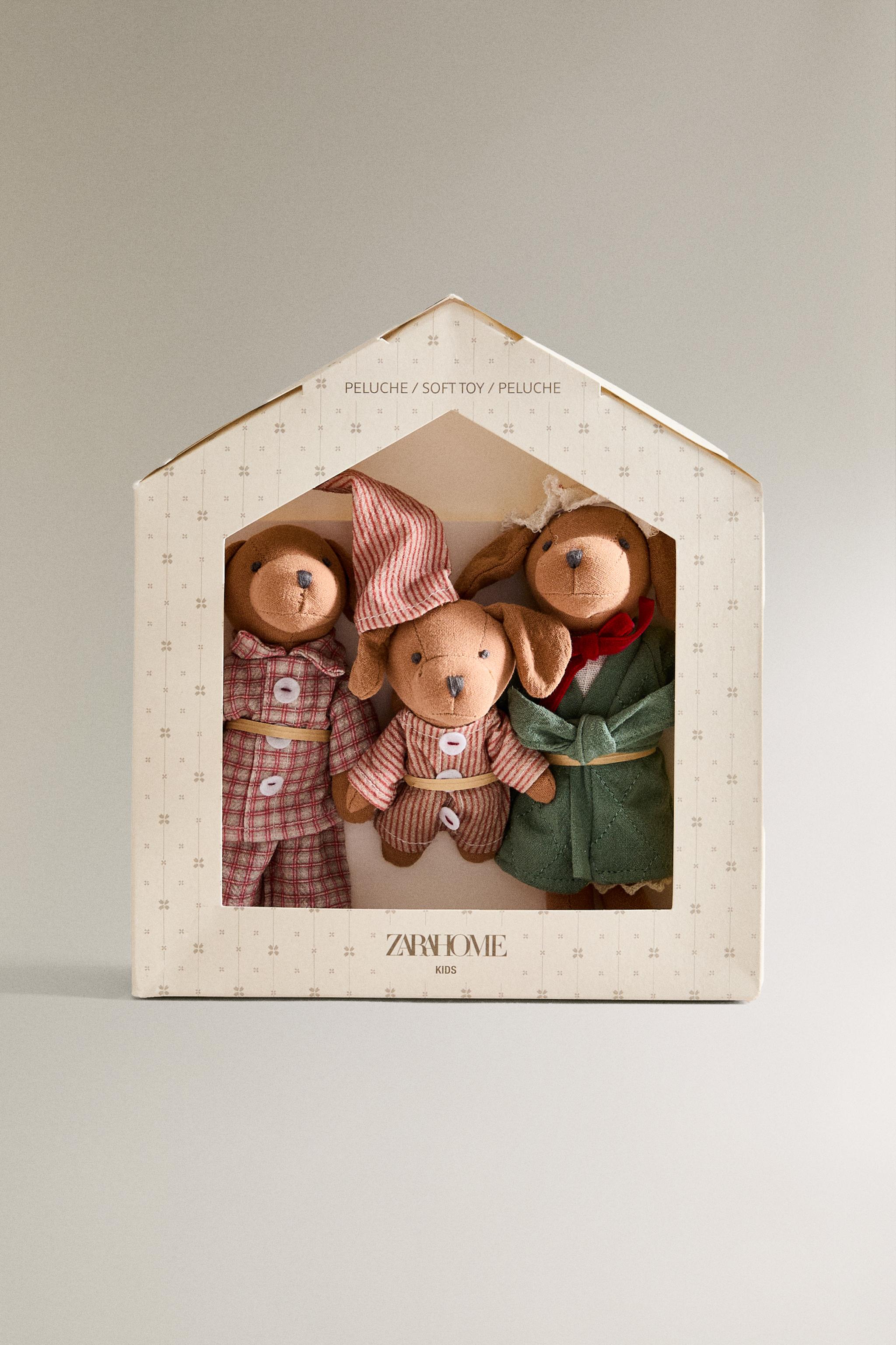 Детские мягкие игрушки Zara KIDS PUPPY FAMILY PLUSH TOYS SET (SET OF 3) — фото 5