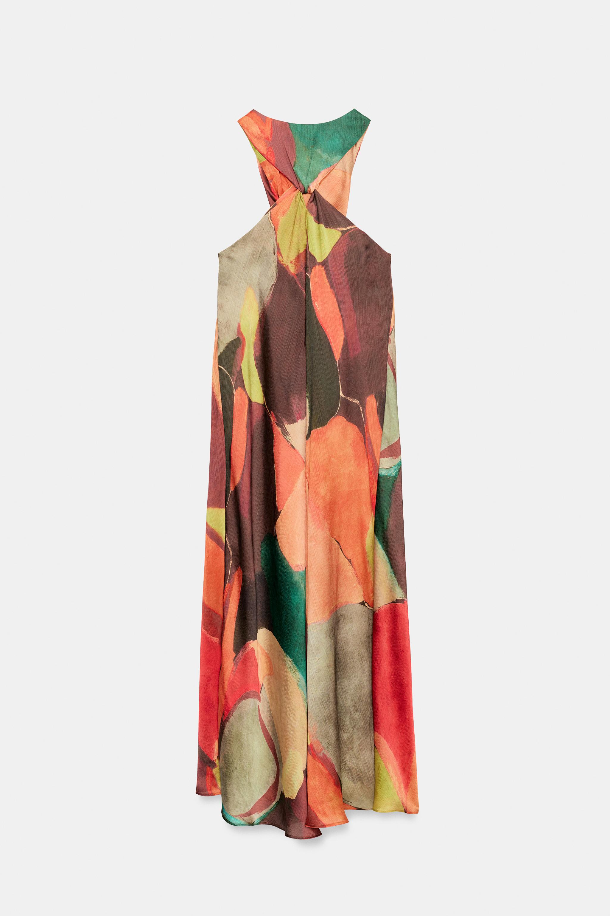 Женские платья Zara PRINTED MAXI DRESS — фото 8