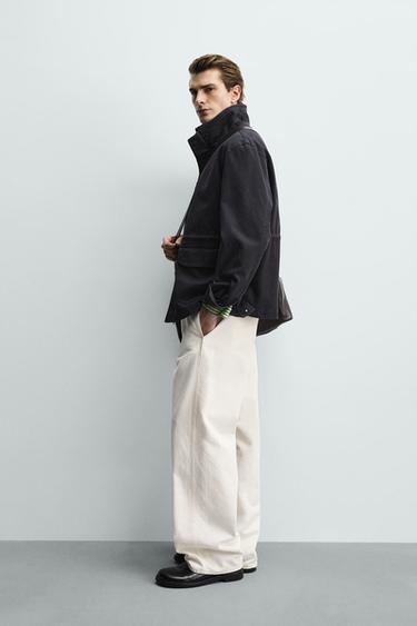 PARKA REGULAR FIT EN COTON - Bleu marine foncé de Zara - Image 3