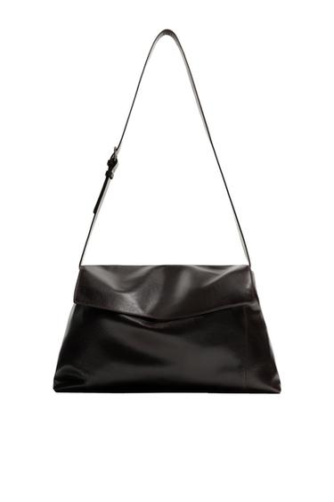 XL LEATHER CROSSBODY BAG - LIMITED EDITION - Brown by Zara