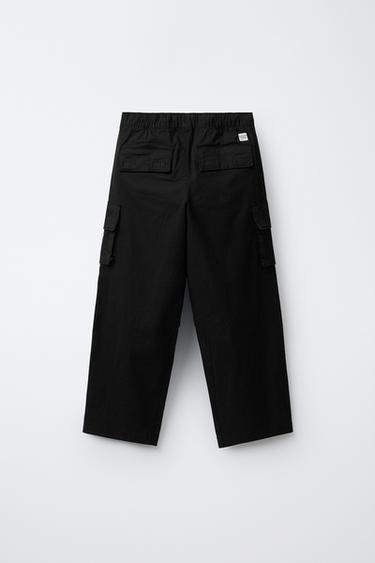 PANTALÓN CARGO - Negro de Zara