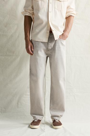 JEANS STRAIGHT ANKLE FIT - Hellgrau von Zara