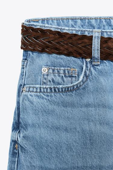 Z1975 HIGH-WAIST WIDE-LEG FULL-LENGTH JEANS WITH BELT - Mid-blue by Zara - Image 7