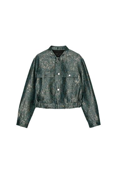 METALLIC THREAD TEXTURED JACKET