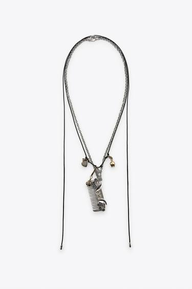 PACK OF 2 CHARM COMB NECKLACES - Silver by Zara - Image 0