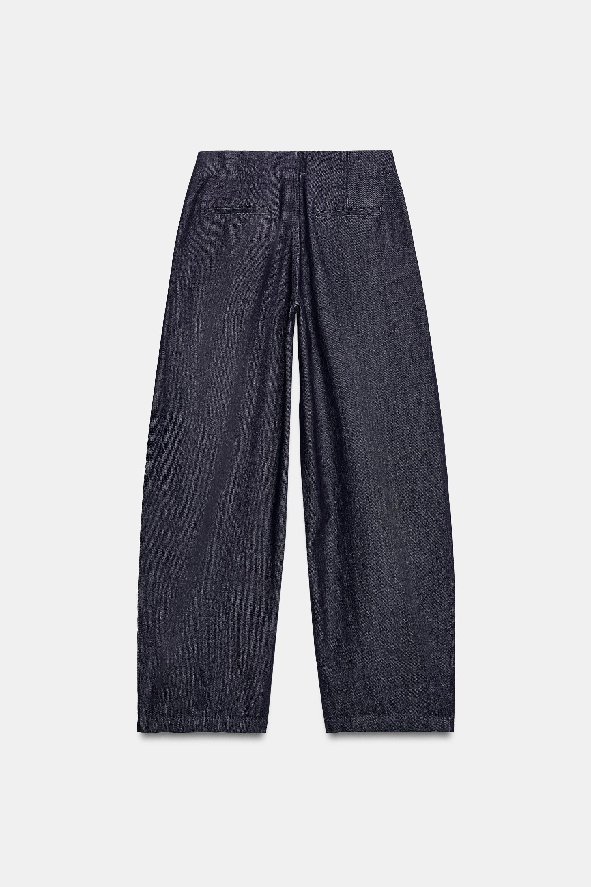 Zara ZW COLLECTION BARREL ORTA BEL JEAN görsel 7