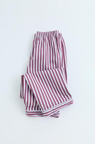 ZARA TIMELESS - STRIPED PYJAMAS - Burgundy by Zara