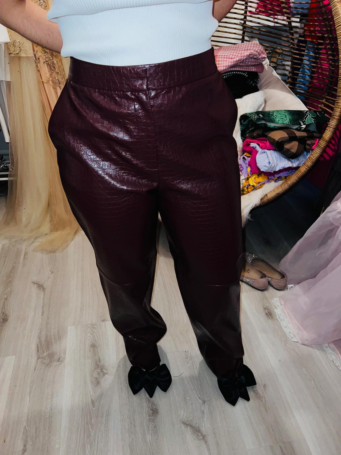 FAUX LEATHER TROUSERS - Image 8