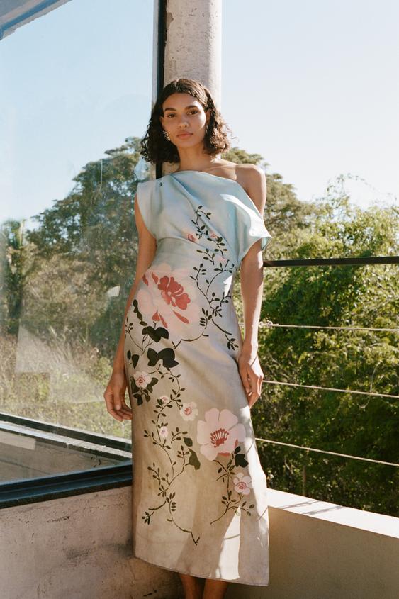 フラワー柄ドレスワンピース - レディース | 最新コレクション | ZARA 日本