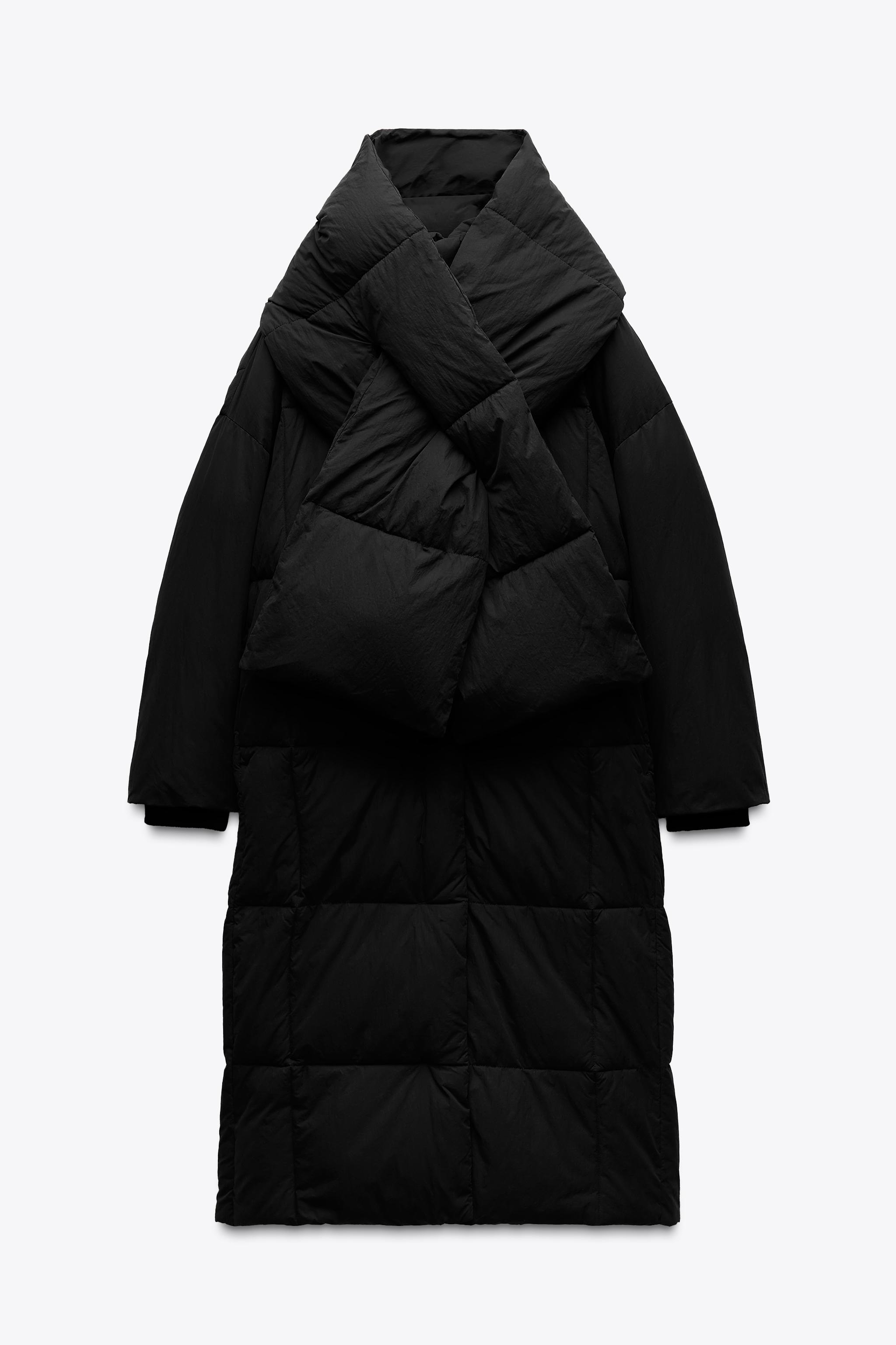 ZW COLLECTION WATER-REPELLENT PADDED ANORAK WITH SCARF