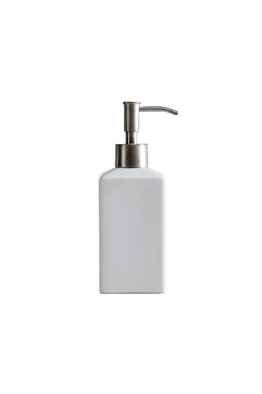 WHITE EARTHENWARE SOAP DISPENSER - White by Zara