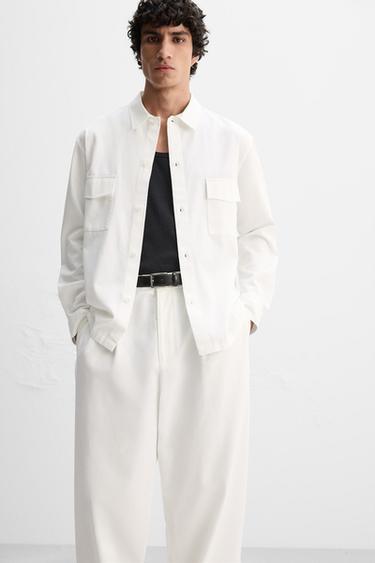 SURCHEMISE LYOCELL - COTON - Blanc de Zara - Image 4