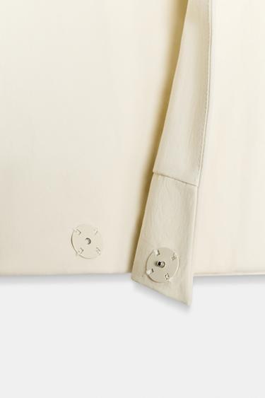 VESTE CROISÉE PLIS ZW COLLECTION - Marron clair de Zara - Image 5