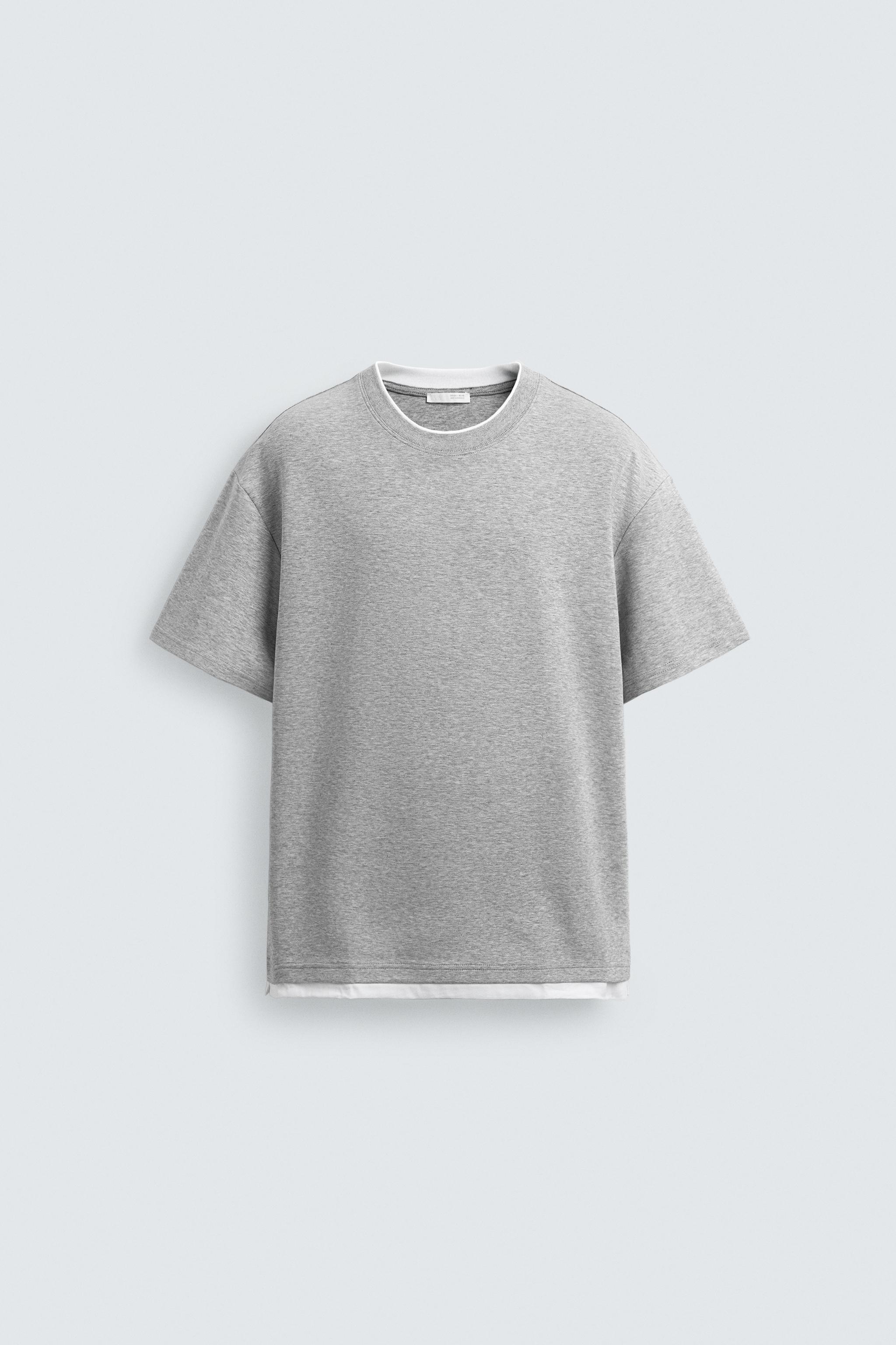 CONTRAST DOUBLE TRIM T-SHIRT