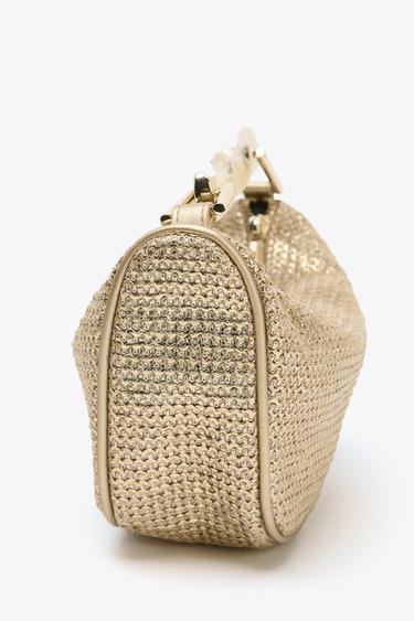 MINI BAG WITH METAL HANDLE - Golden by Zara - Image 2