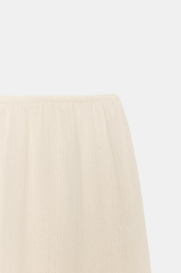 DOUBLE-EFFECT MIDI SKIRT - Ecru by Zara - Image 7