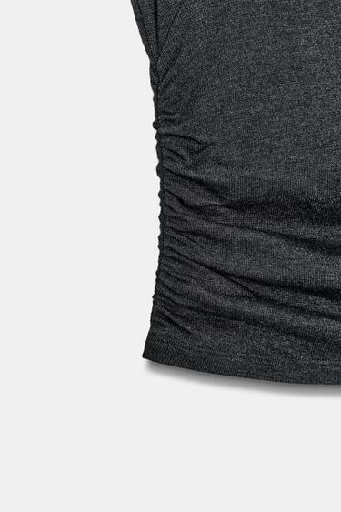 SOFT HALTER TOP - Anthracite grey by Zara - Image 9