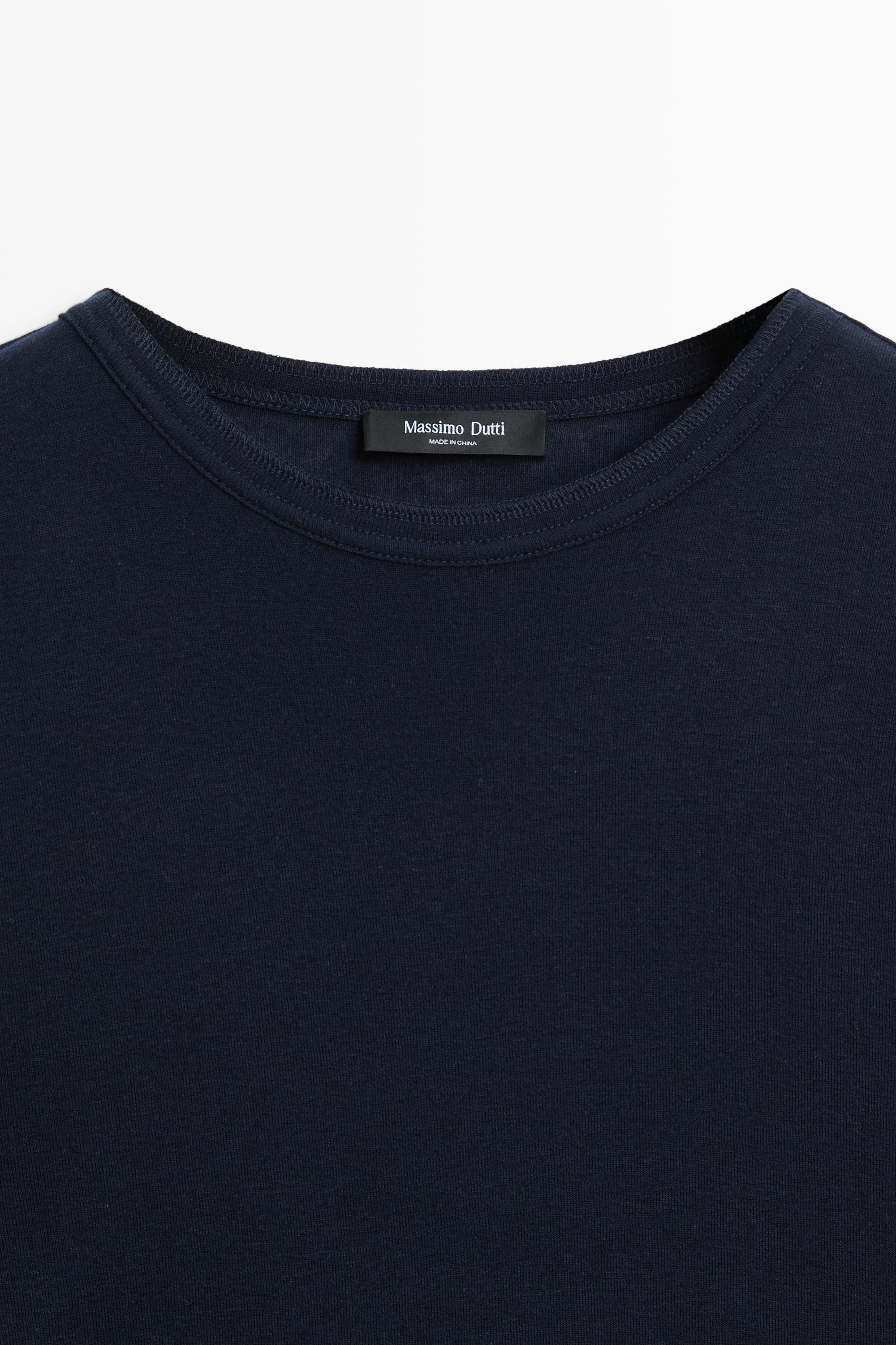 Long sleeve wool-blend T-shirt