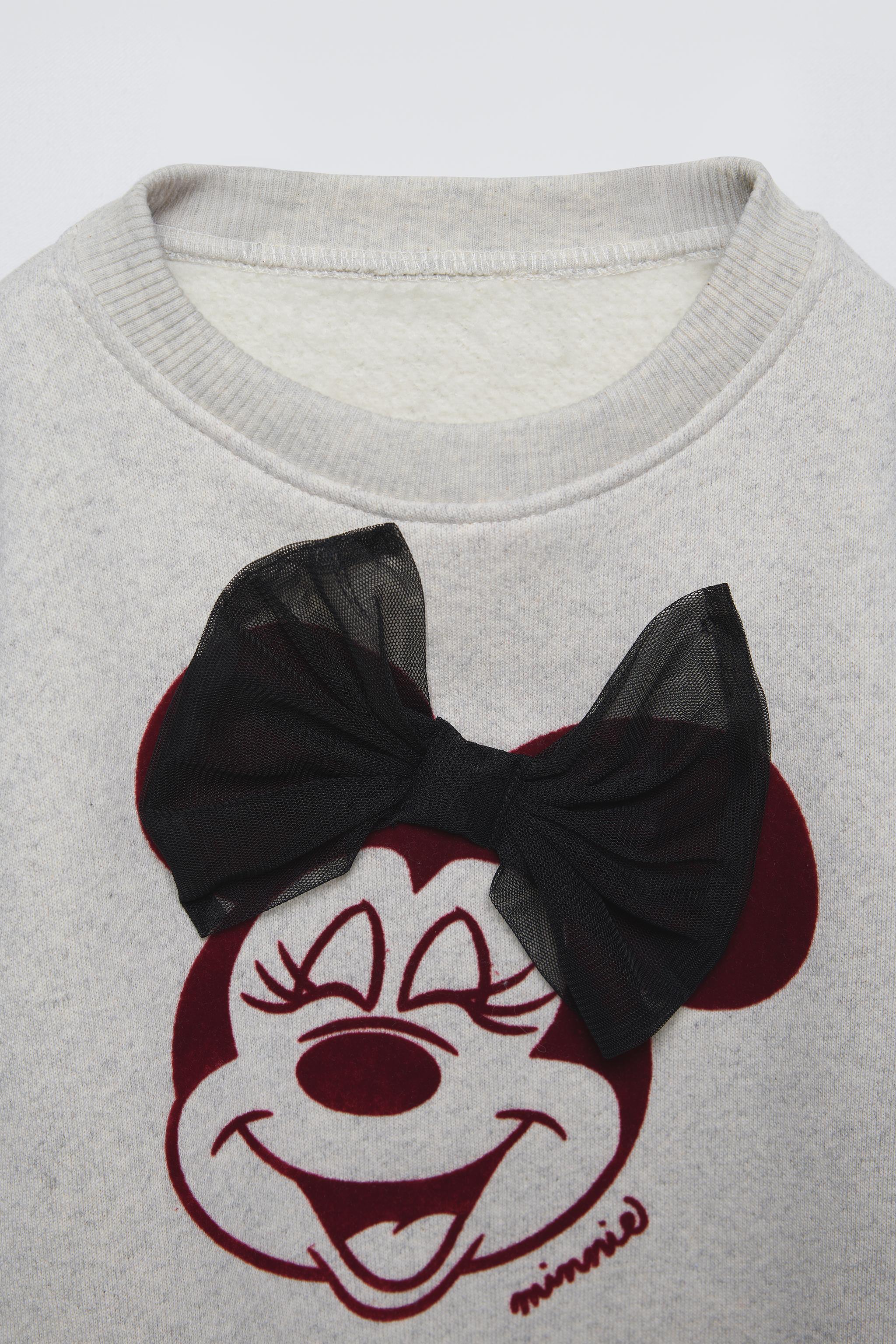 MINNIE MOUSE © DISNEY TULLE SWEATSHIRT - Gray marl | ZARA Canada