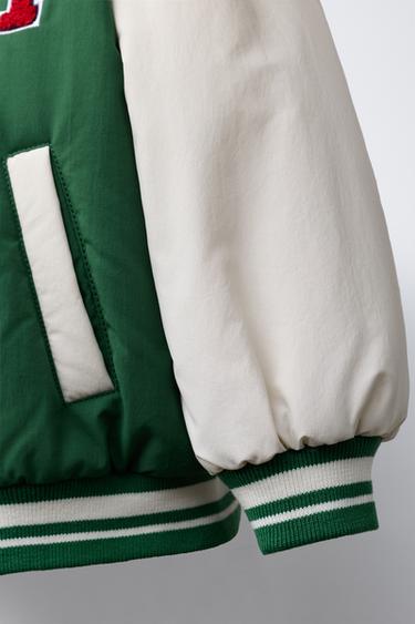 BOMBER UNIVERSITAIRE BRODÉ - Vert de Zara - Image 5