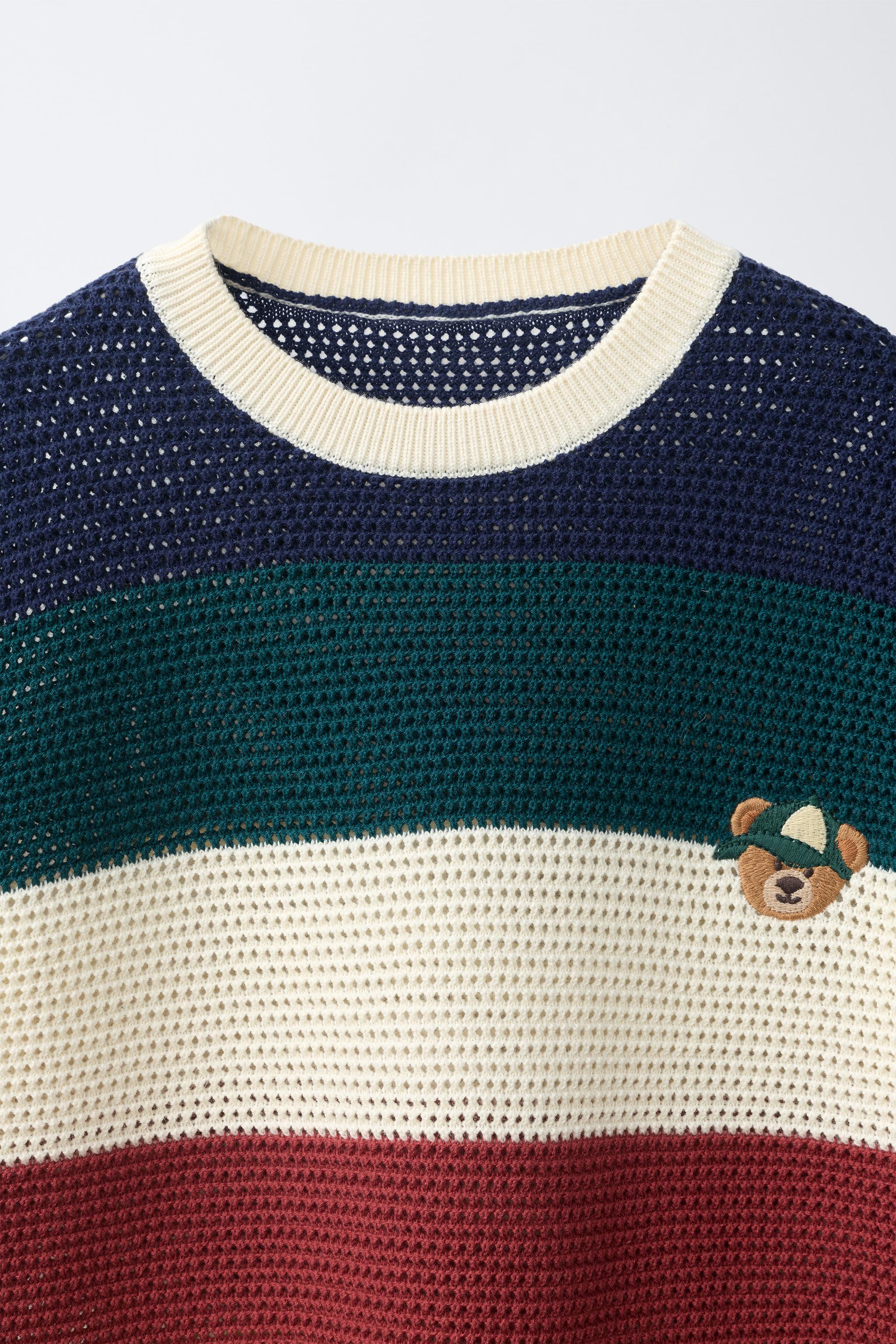STRIPED KNIT T-SHIRT