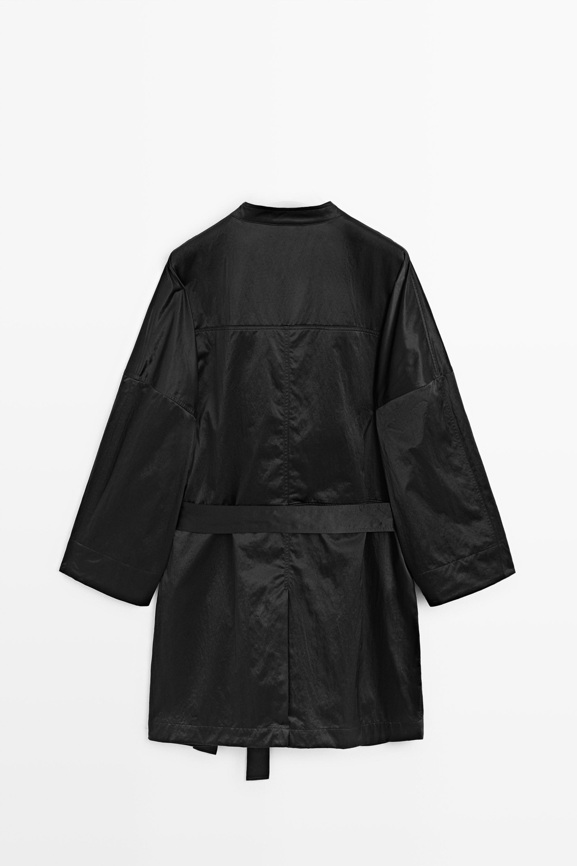 Double-breasted tie-waist jacket