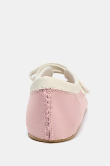 BALLERINES SURPIQÛRES EFFET SATINÉ - Rose de Zara - Image 5