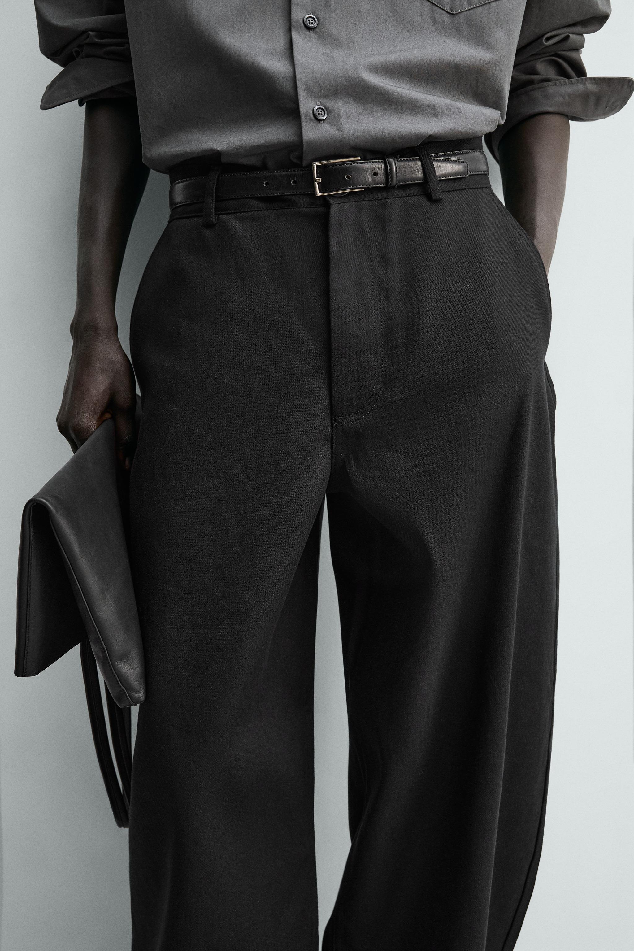 BARREL FIT LYOCELL - COTTON PANTS