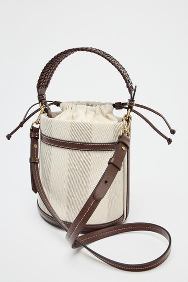 BUCKET CANVAS RAYURES - Beige clair de Zara - Image 3
