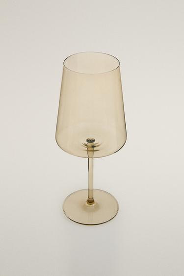 CONICAL CRYSTALLINE WINE GLASS - Brown by Zara - Image 1